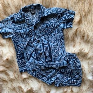 Authentic Hawaiian toddler shirt/shorts set 3T-4T
